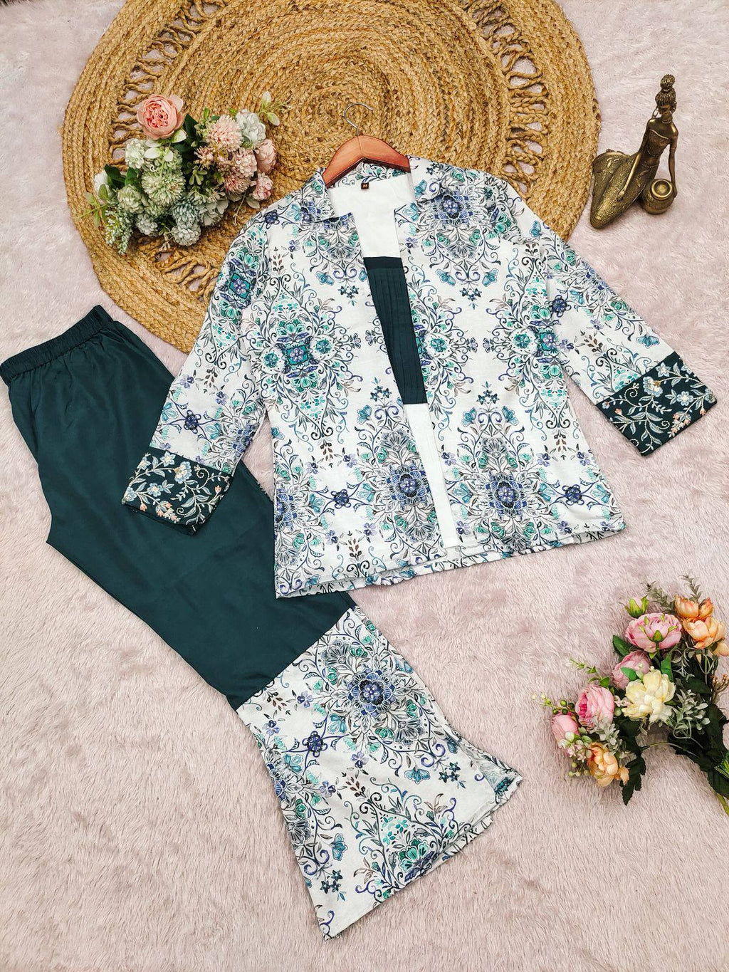 Block Print Kurti Pant Set | Handcrafted Traditional Wear