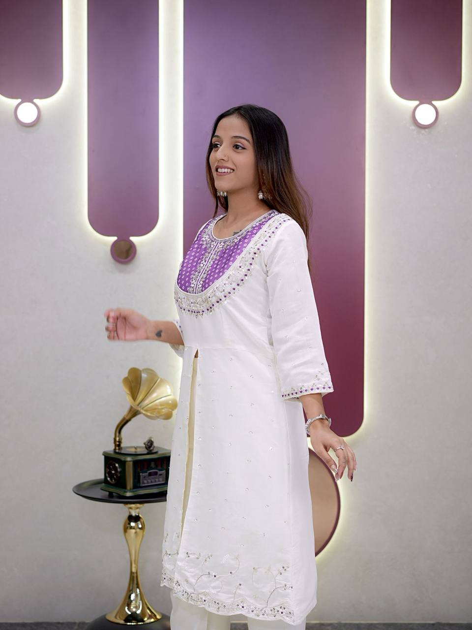 Floral Printed Kurti Pant Set | Casual & Festive Ethnic Wear