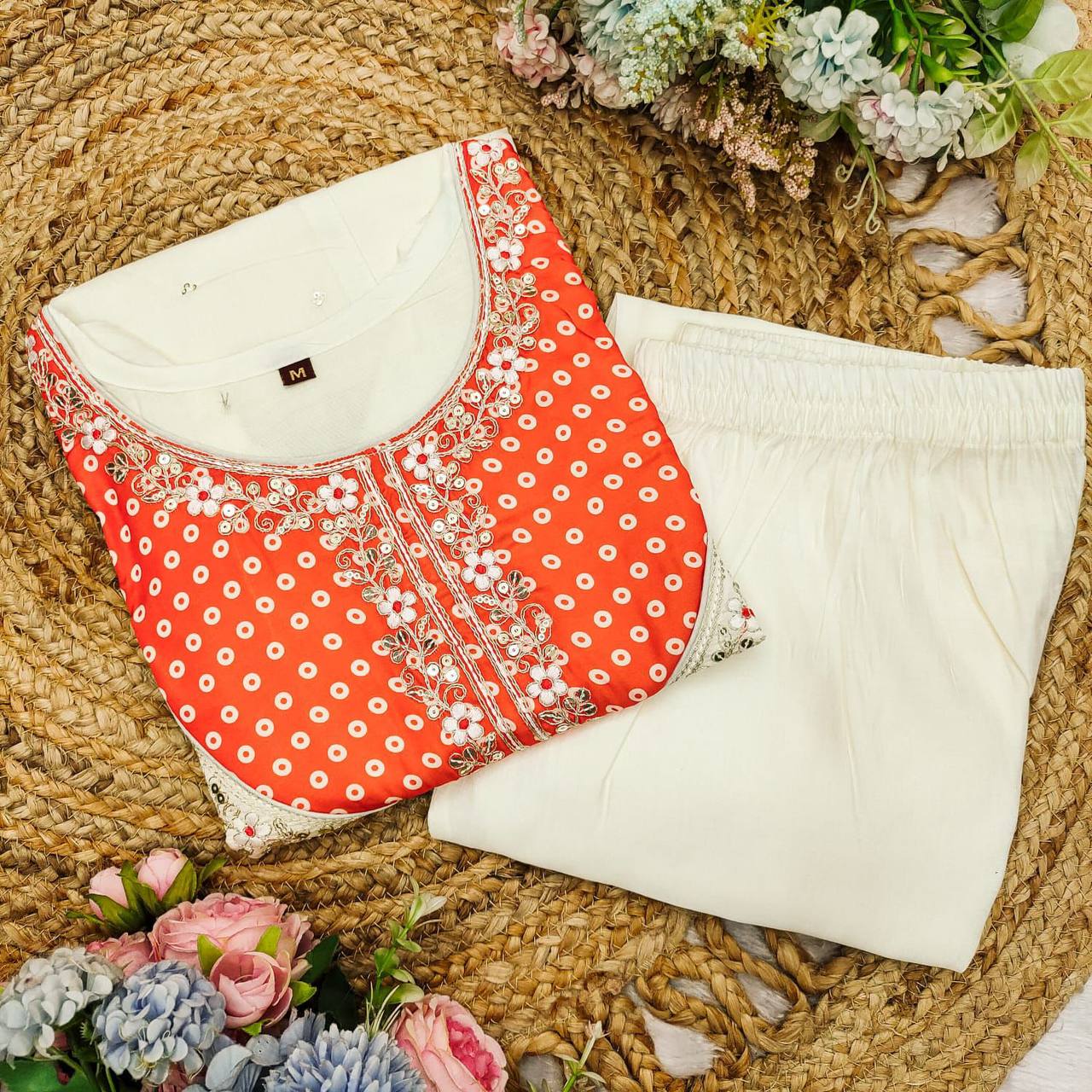 Angrakha Style Kurti with Pant | Royal Ethnic Occasion Wear
