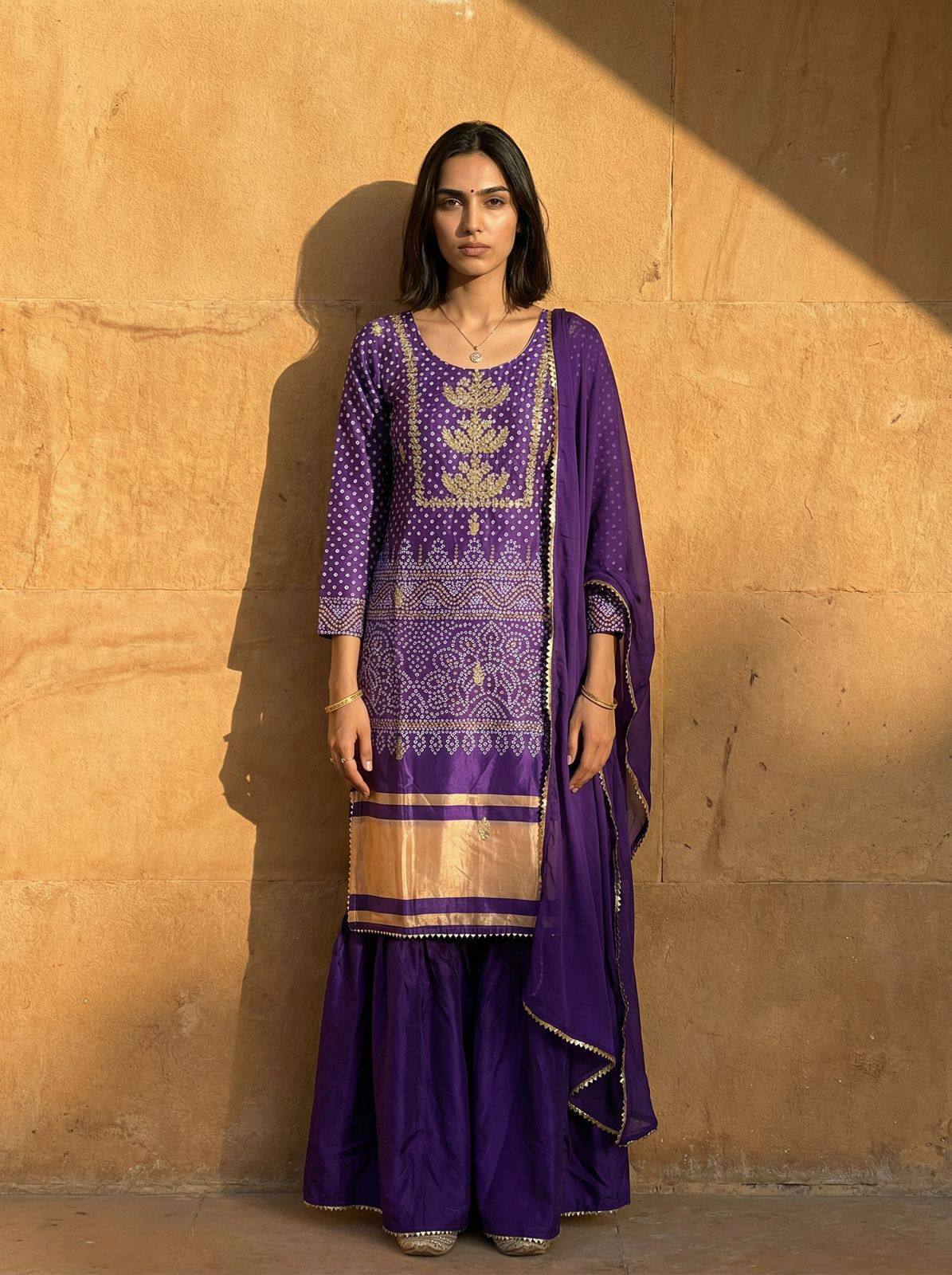 Designer Kurti with Palazzo | Trendy Indo-Western Fusion Wear