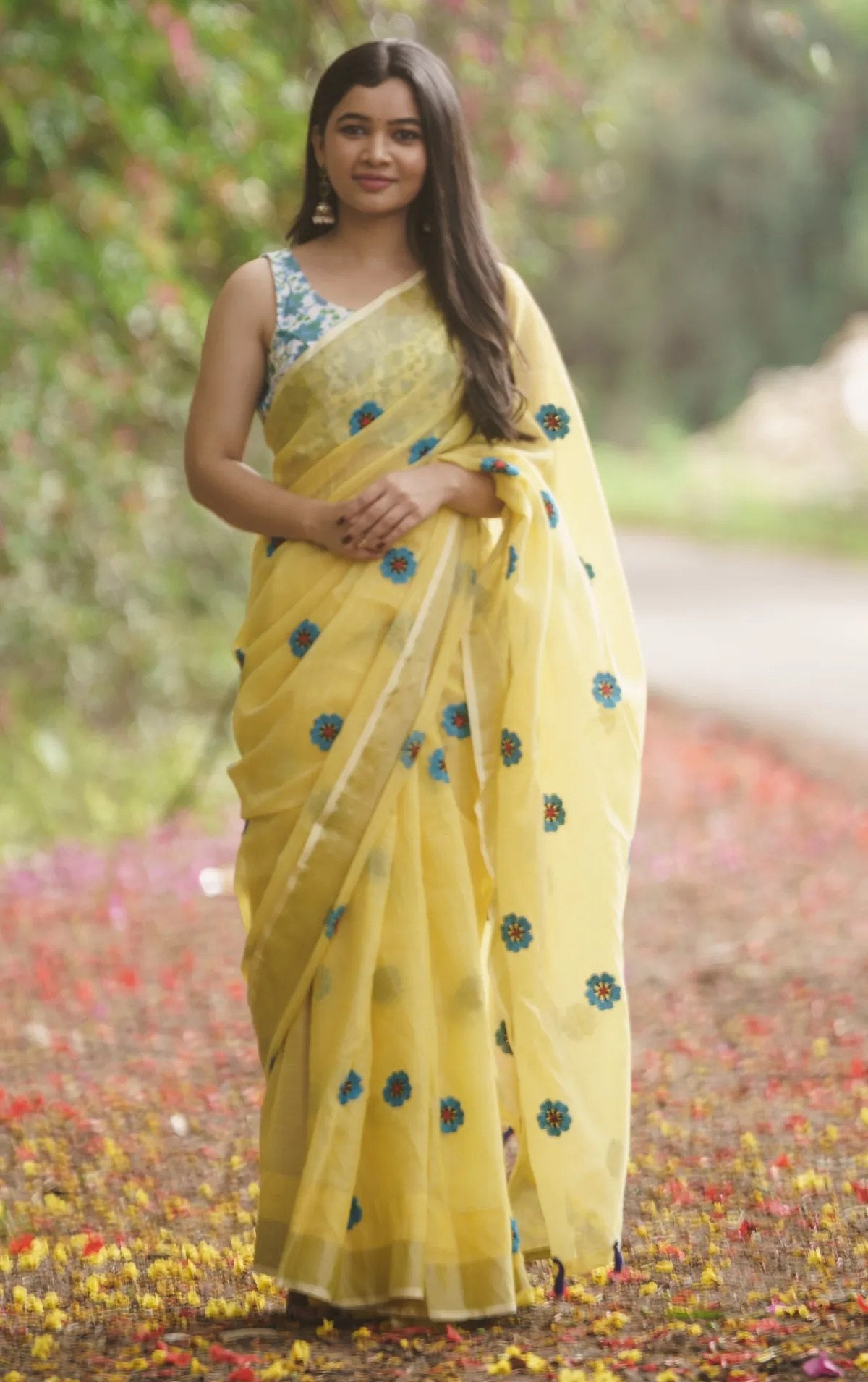 Konrad Cotton Saree with Temple Border | Tamil Nadu Tradition