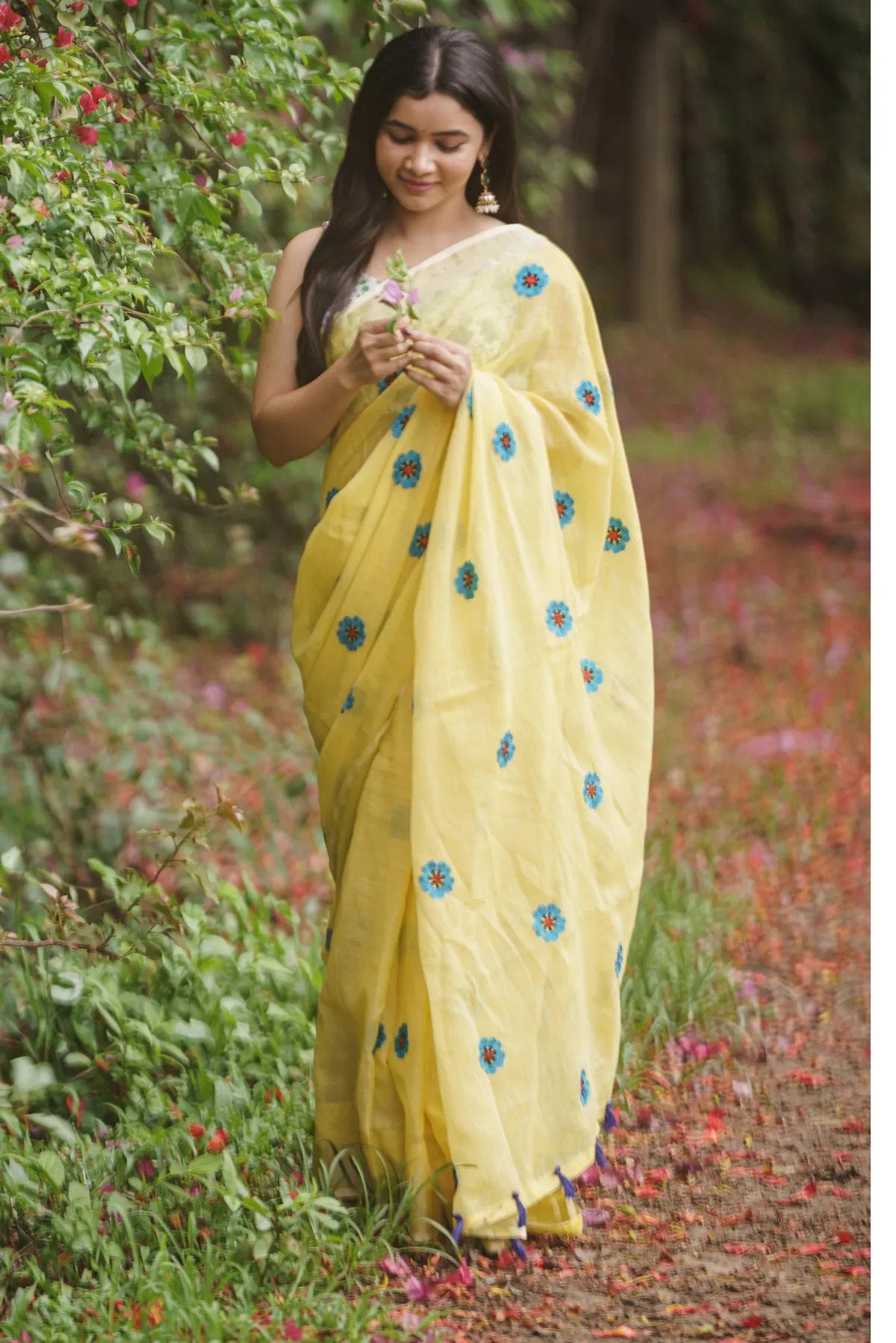 Konrad Cotton Saree with Temple Border | Tamil Nadu Tradition