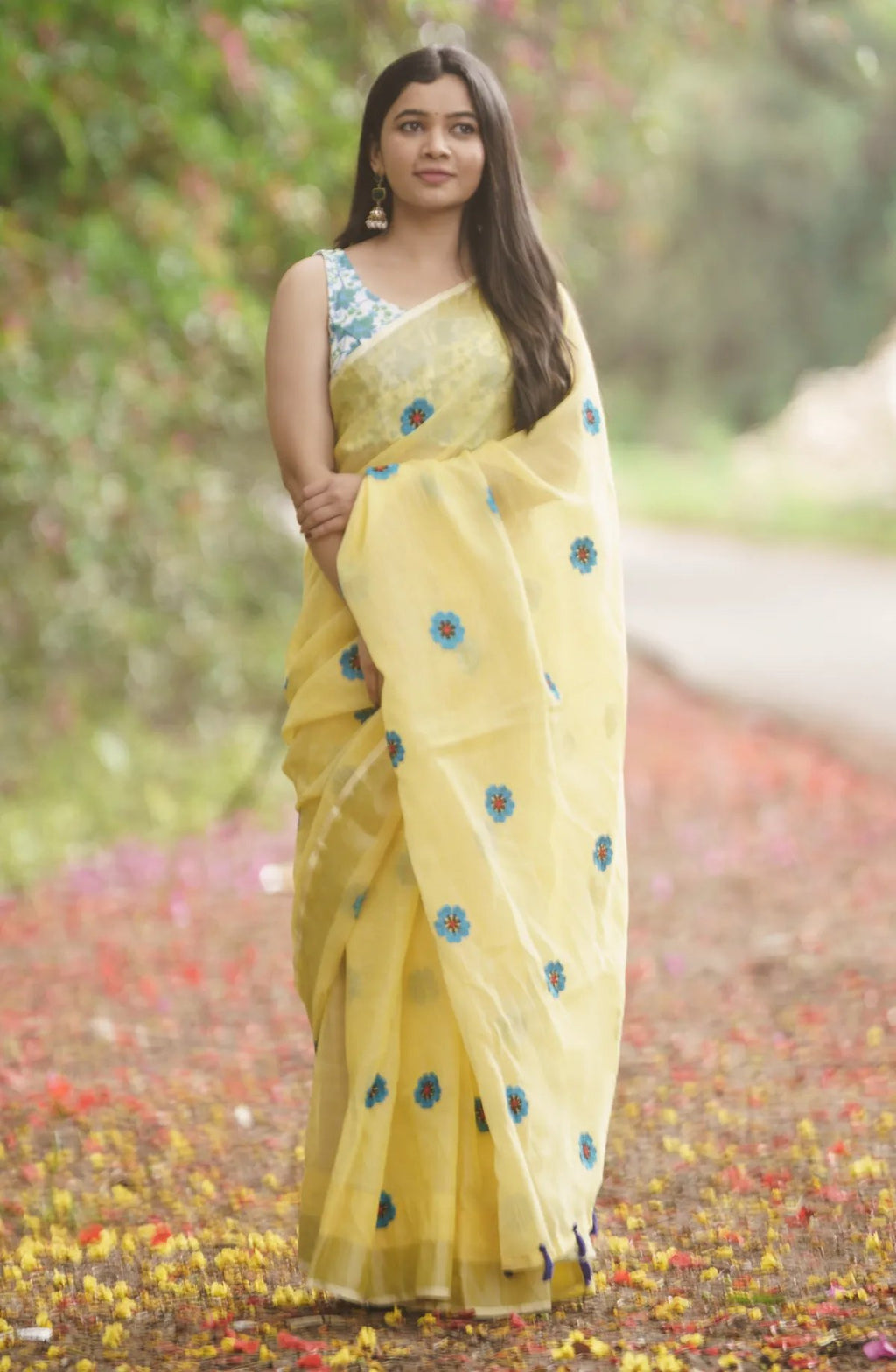 Konrad Cotton Saree with Temple Border | Tamil Nadu Tradition