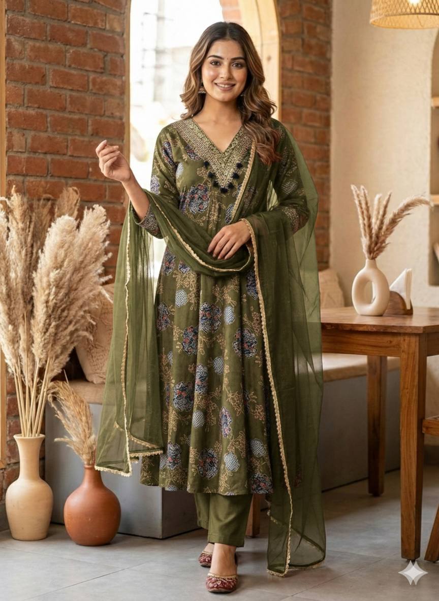 Kantha Stitch Kurti with Pant | Bengali Handcrafted Ethnic