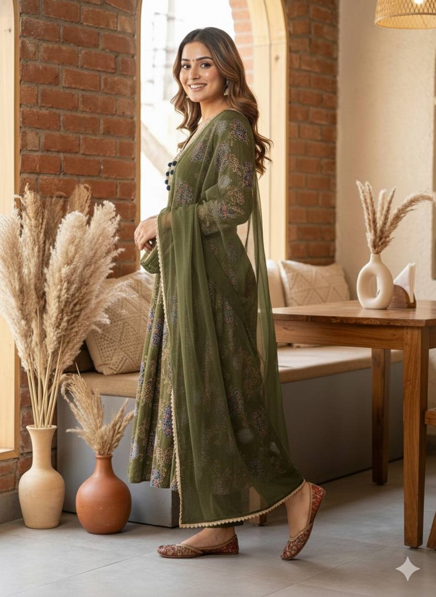 Kantha Stitch Kurti with Pant | Bengali Handcrafted Ethnic