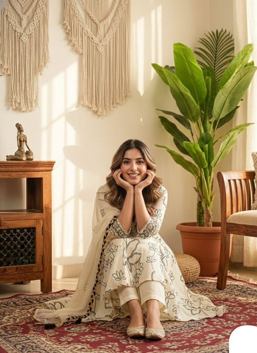Chanderi Kurti Pant Set | Premium Festive & Occasion Wear